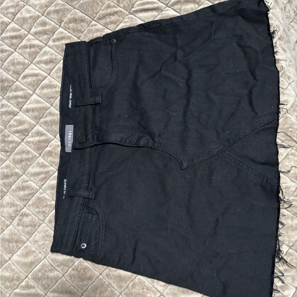 DL1961 Midnight Black Mini Skirt